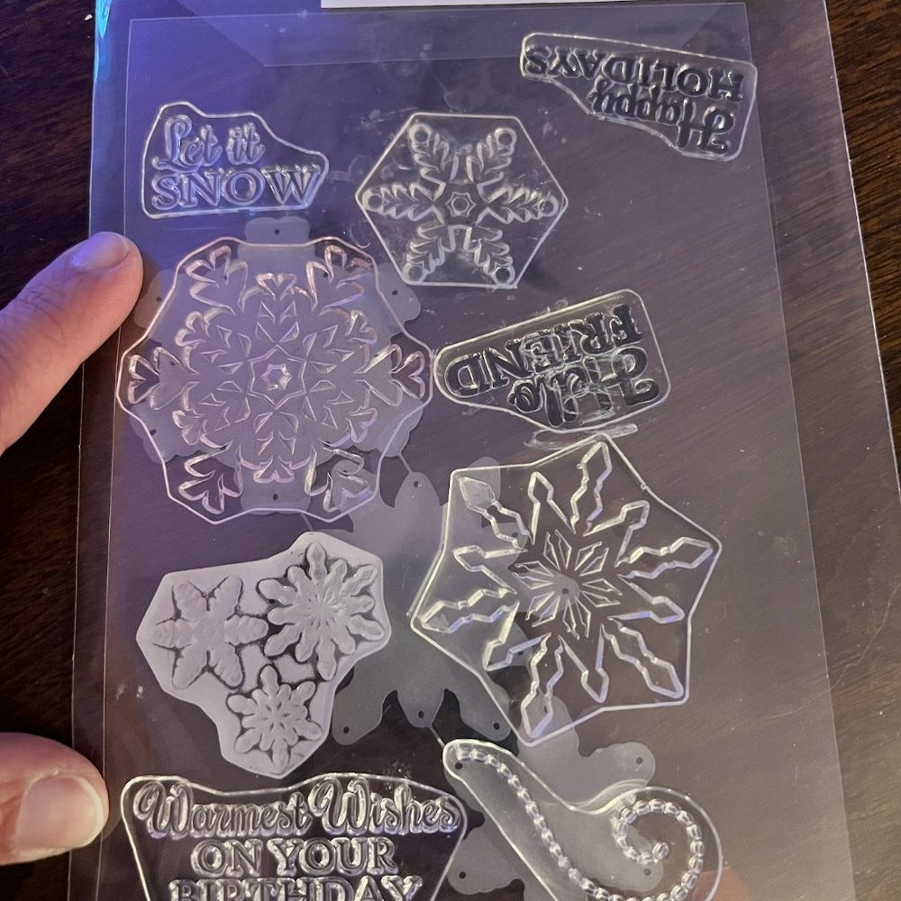 Snowflake Splendor Clear Acrylic Stamp Set - Picture 4 of 5